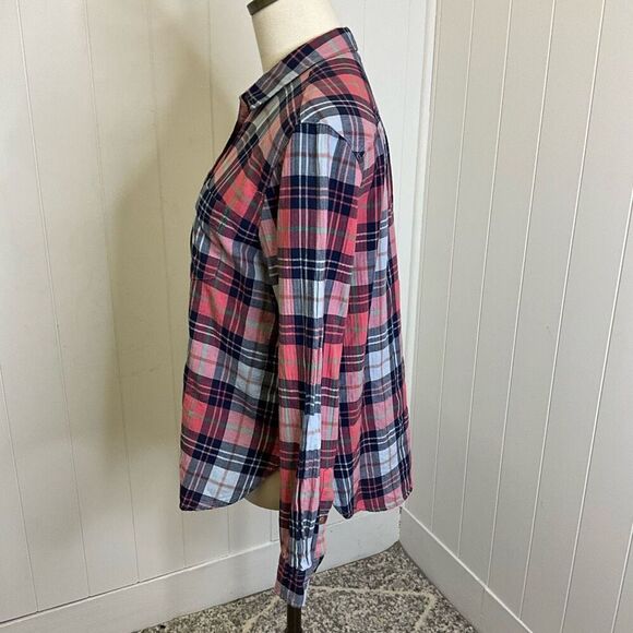 J. Crew Women’s Petite Large Long Sleeve Striped Multi Color Button Down Shirt - Picture 9 of 14